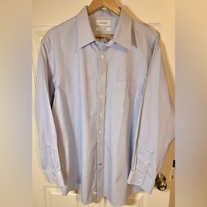 Daniel Cremieux Blue Pinstripe Button Down Long Sleeve Shirt 17/34 NWOT